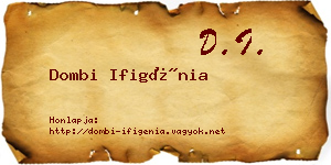 Dombi Ifigénia névjegykártya